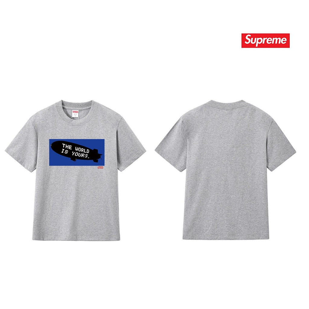 Supreme Blue Rectangle Brush Graphic T-Shirt — back