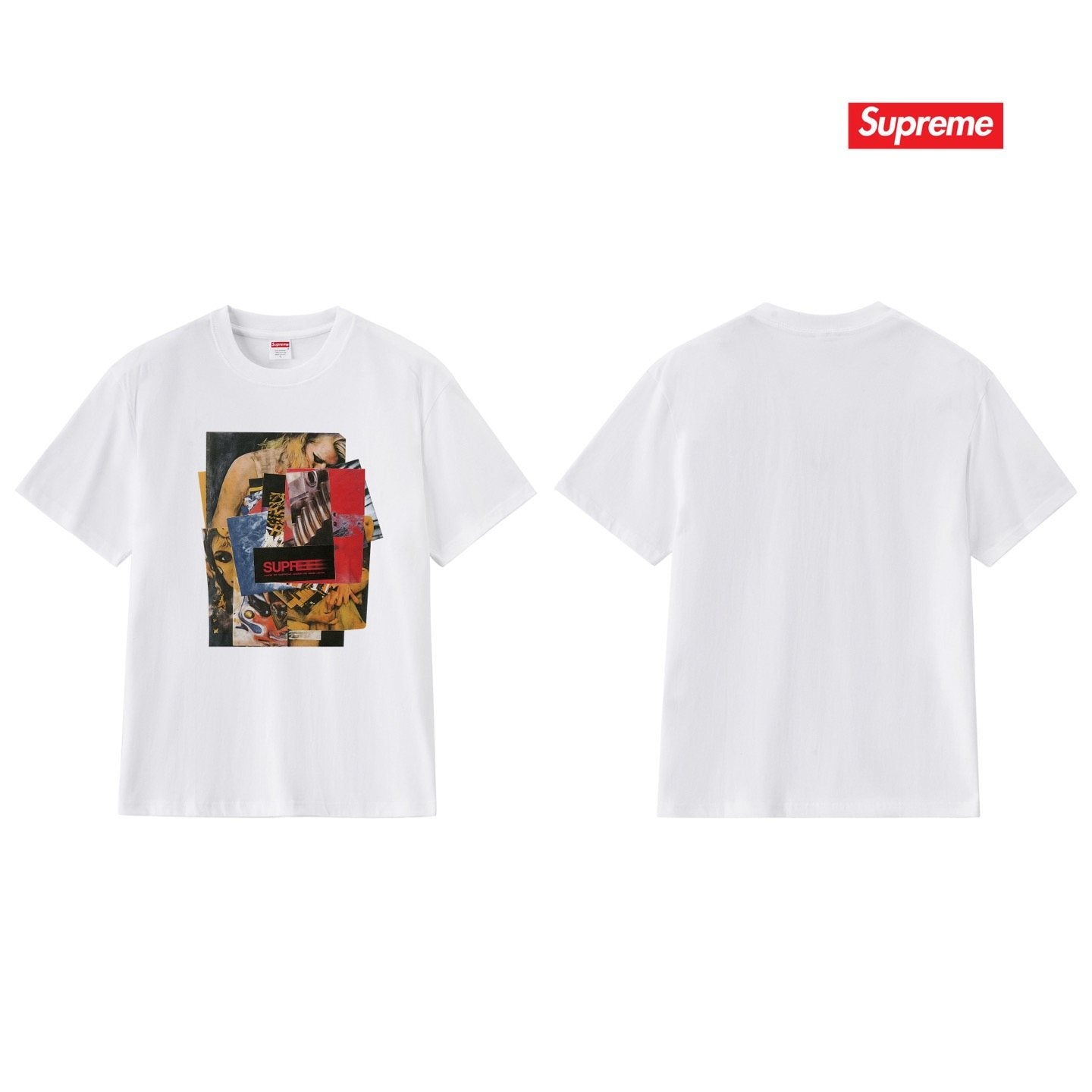 Supreme Collage Graphic Short-Sleeve T-Shirt — back