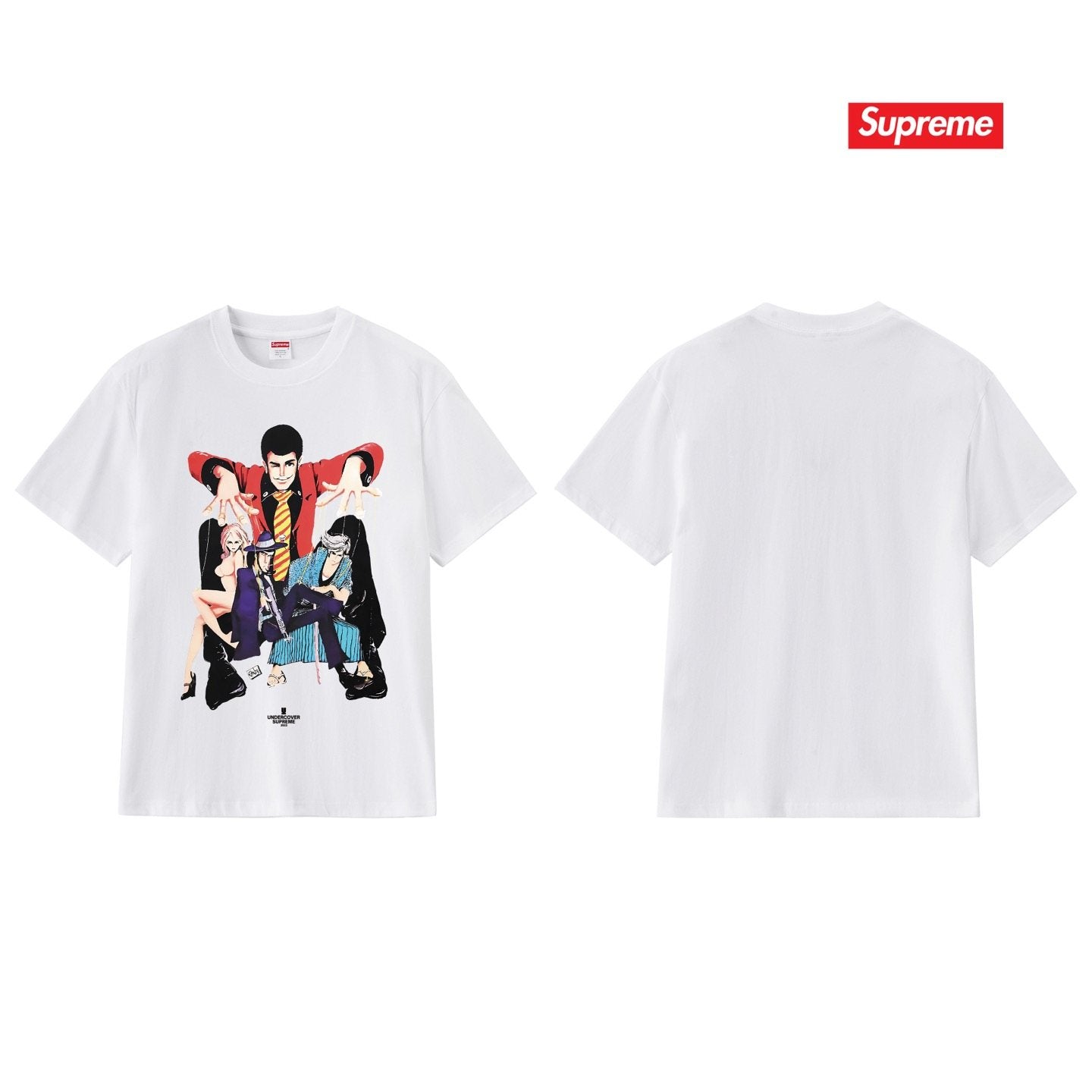 Supreme Anime Character Graphic T-Shirt — back