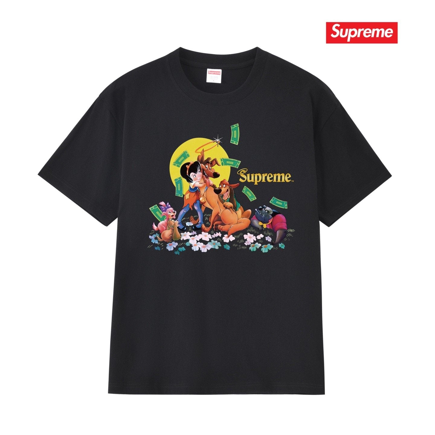 Supreme All Dogs Go To Heaven Dog Graphic T-Shirt — hero