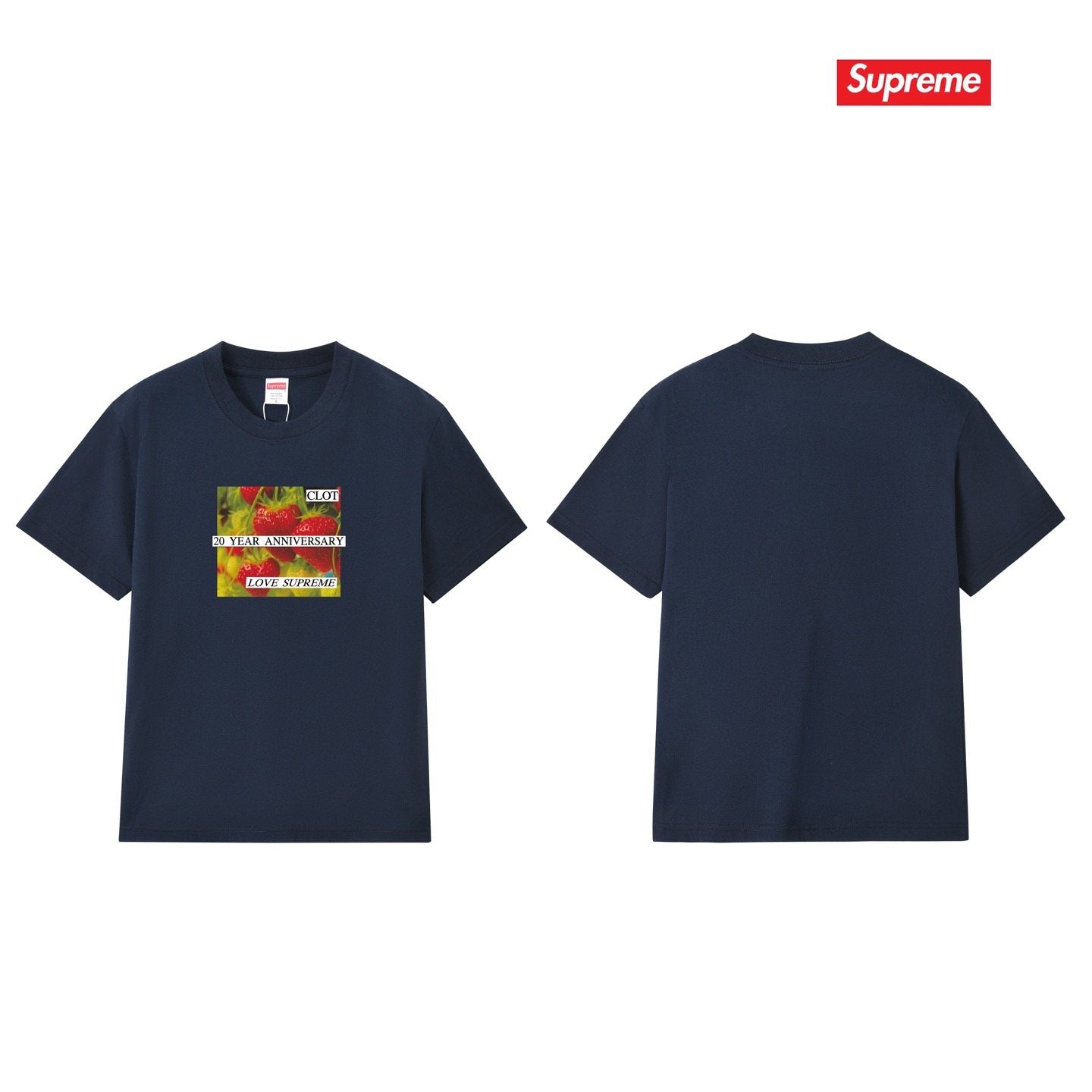 Supreme Floral Anniversary Graphic T-Shirt — back