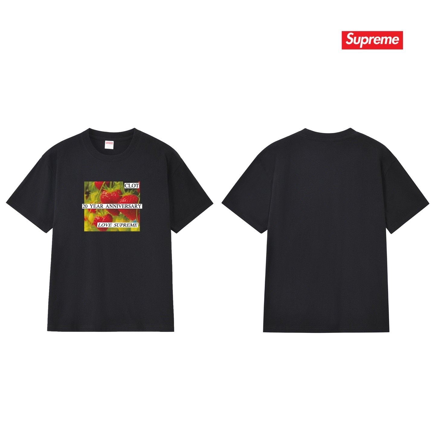 Supreme Floral Anniversary Graphic T-Shirt — back