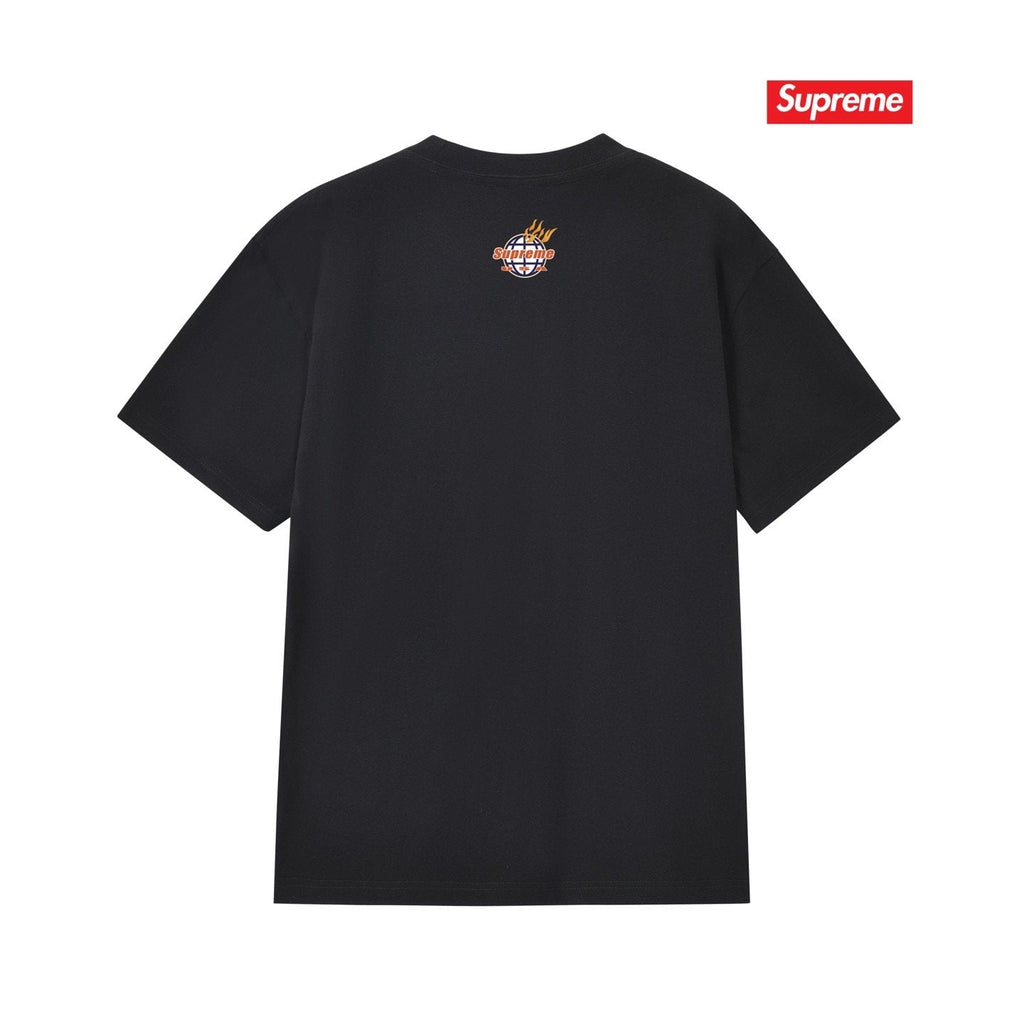 Supreme Flame Globe Graphic Short-Sleeve T-Shirt — back