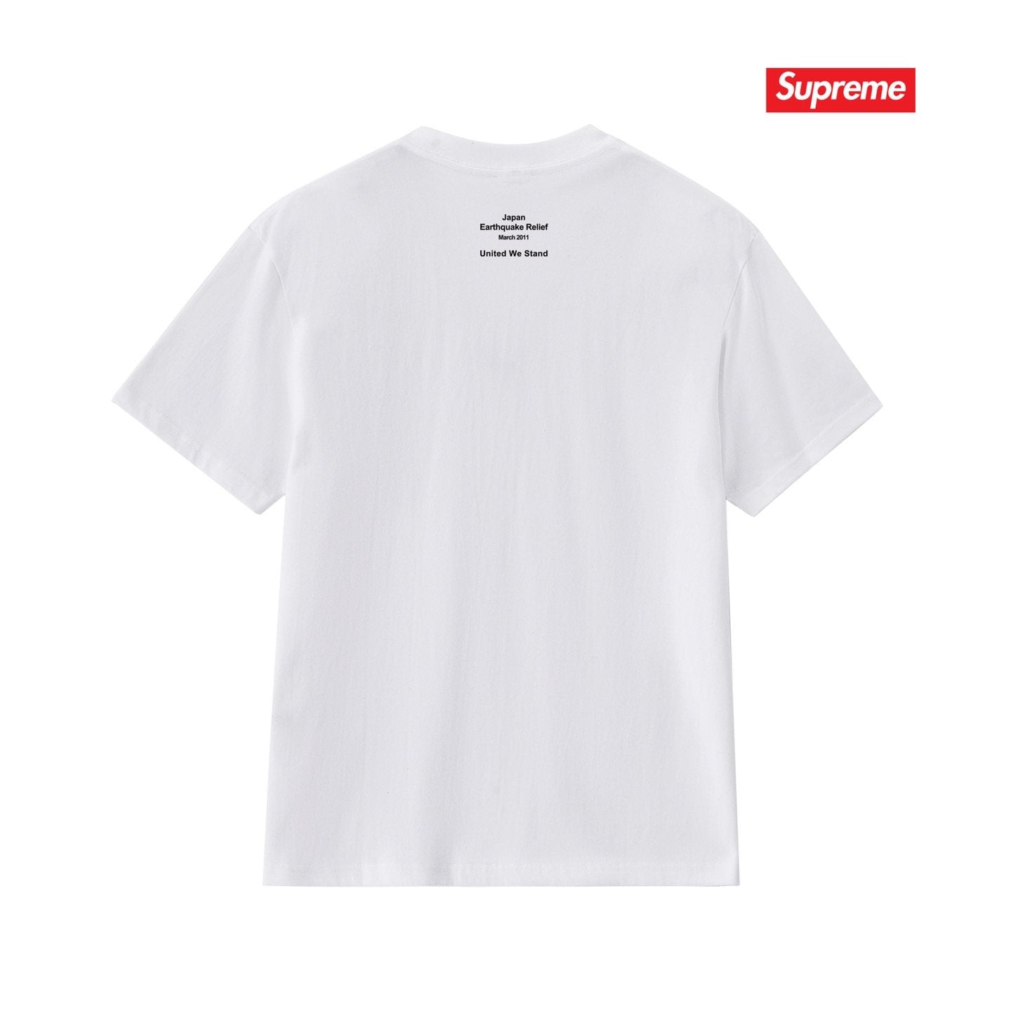 Supreme White Front Graphic Short-Sleeve T-Shirt — back