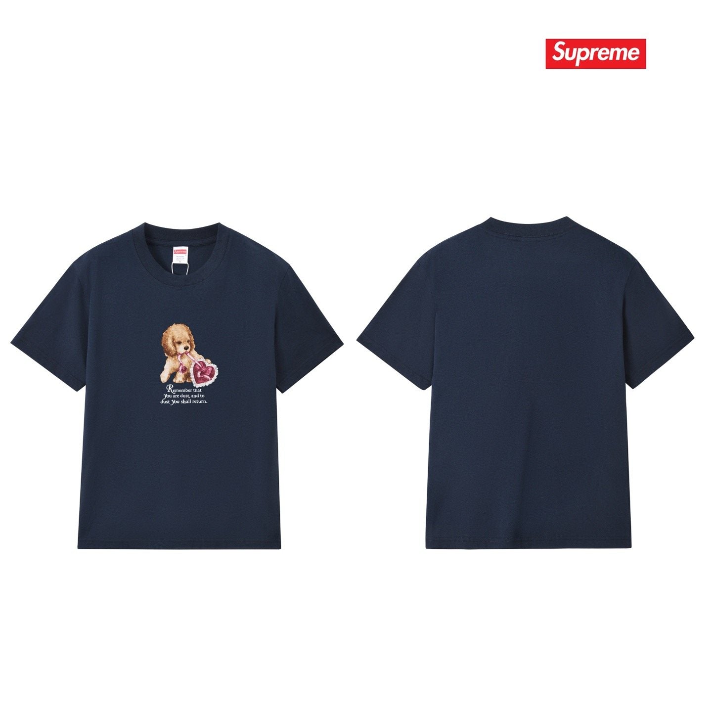 Supreme Dog and Heart Graphic T-Shirt — back