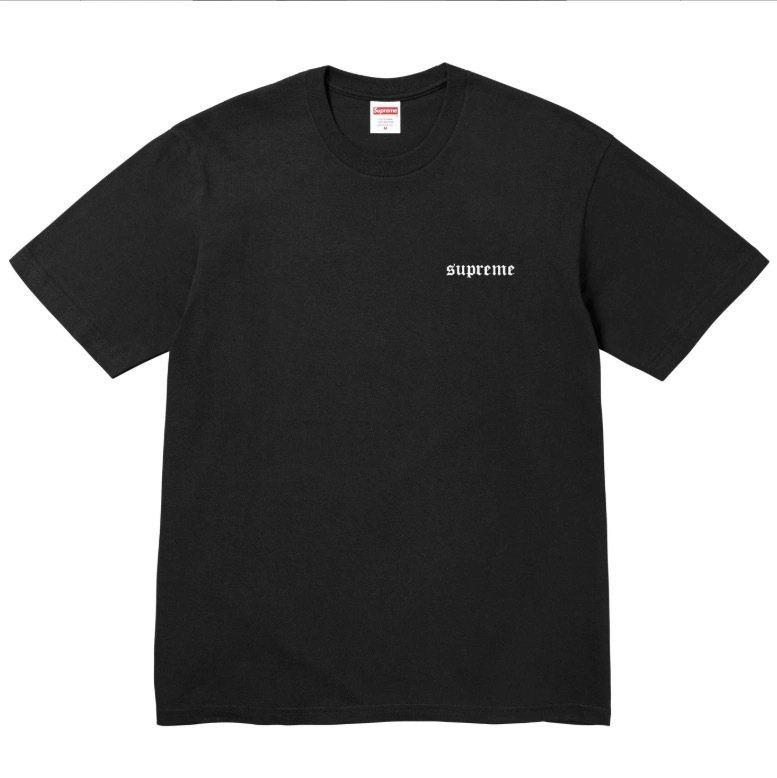 Supreme Flag Target Back Graphic T-Shirt - Black — front