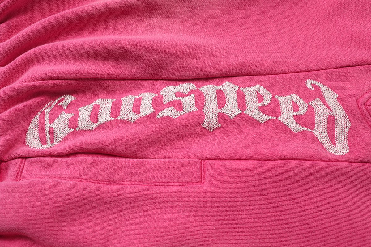 Godspeed Embroidered Drawstring Shorts — detail