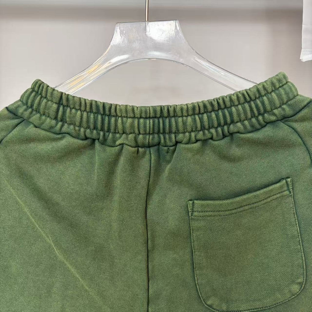 Godspeed Green Side Graphic Sweat Shorts — detail