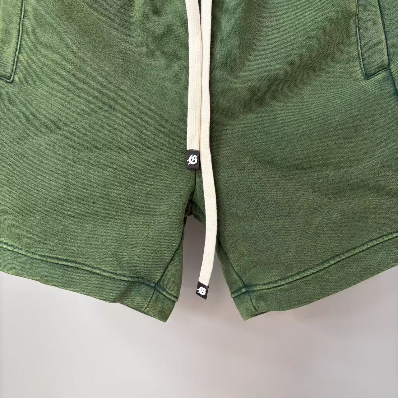 Godspeed Green Side Graphic Sweat Shorts — detail