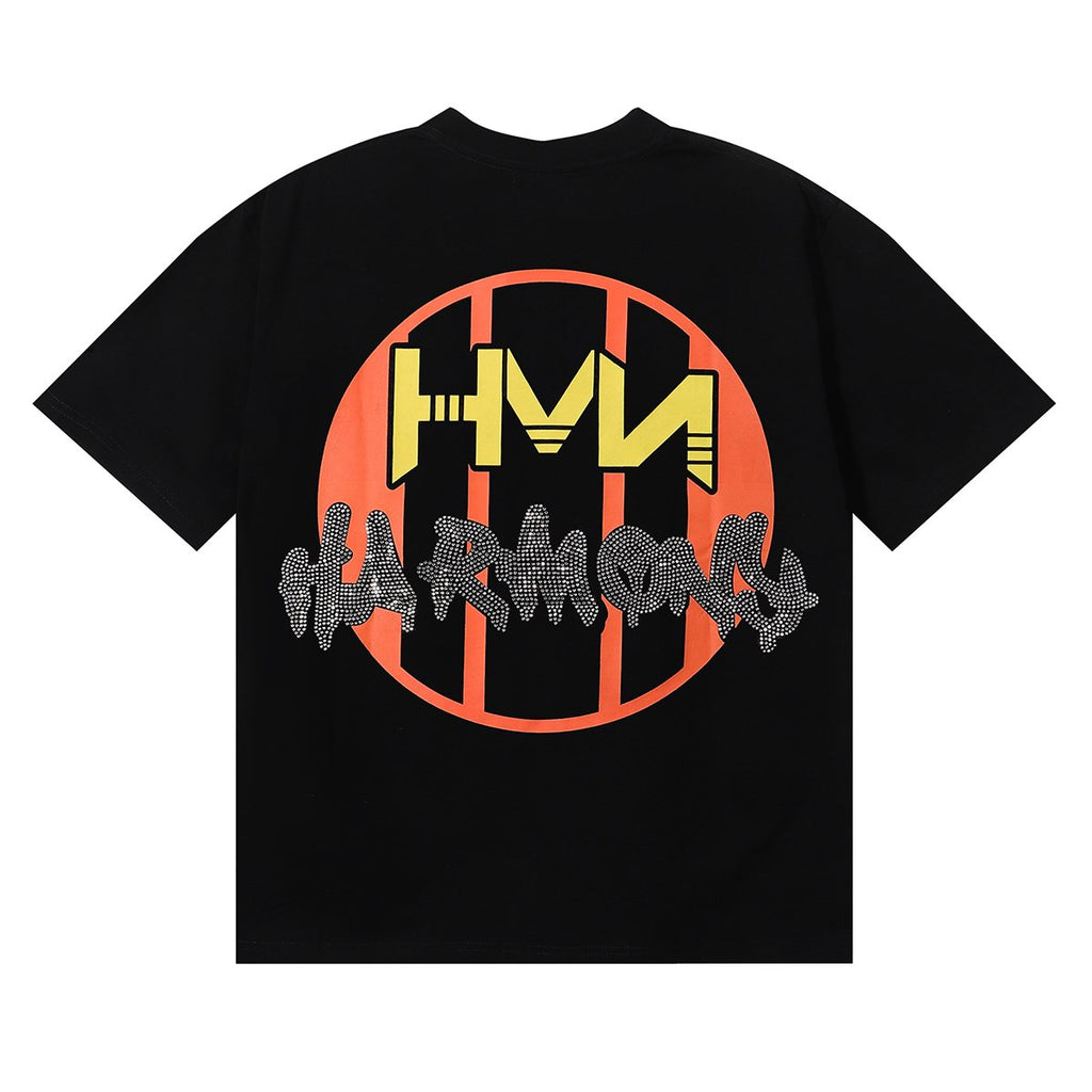 HARMONY Baseball Player Rhinestone Graphic T-Shirt — back