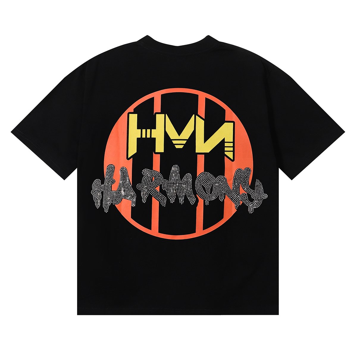 HARMONY Baseball Player Rhinestone Graphic T-Shirt — back