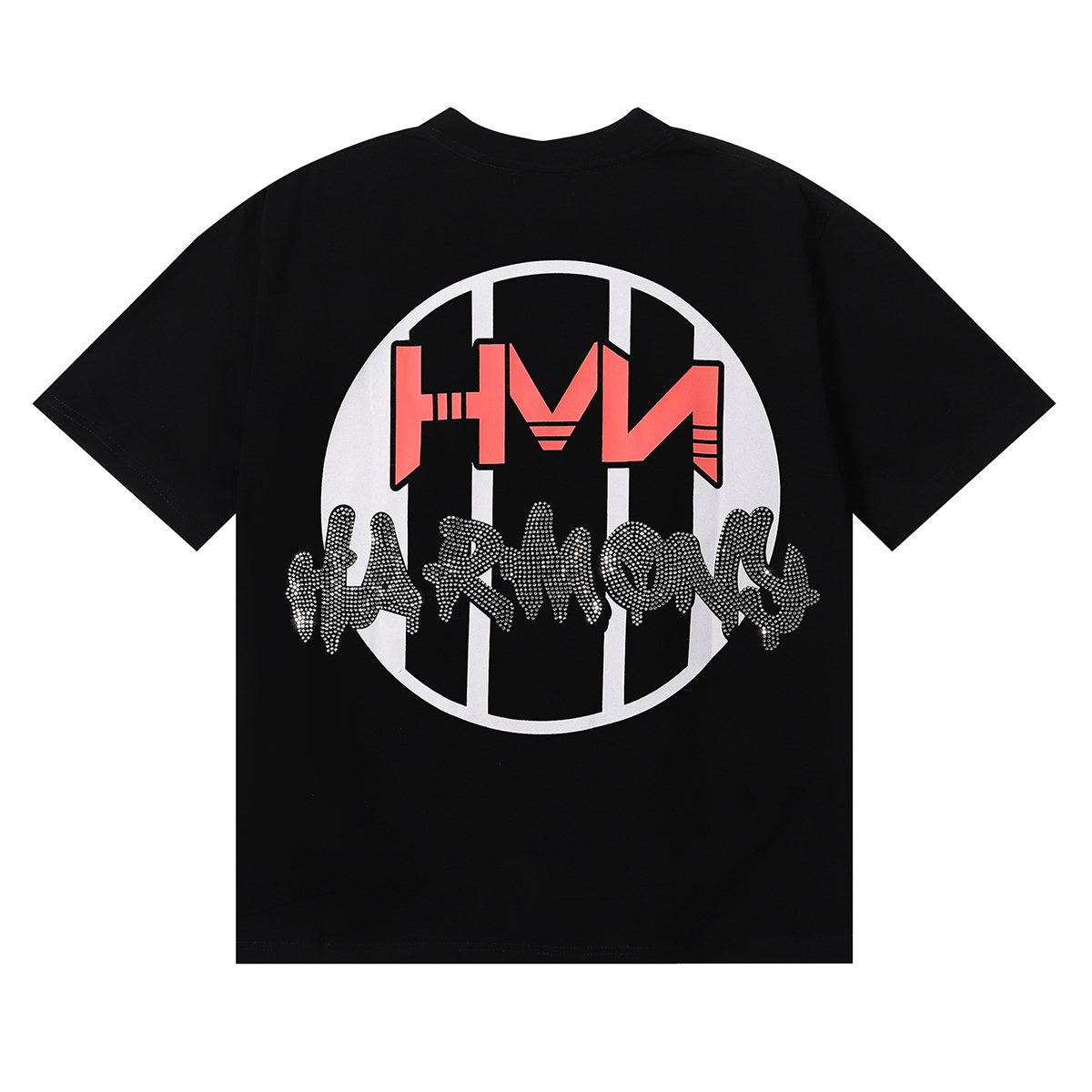 HARMONY Rhinestone Graphic Short-Sleeve T-Shirt — back
