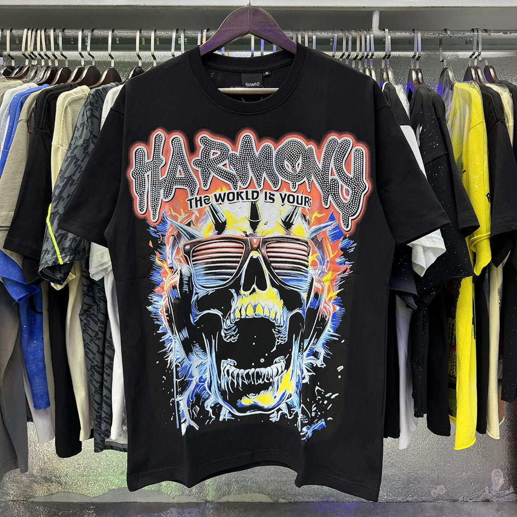 HARMONY Sunglasses Skull Graphic T-Shirt — context