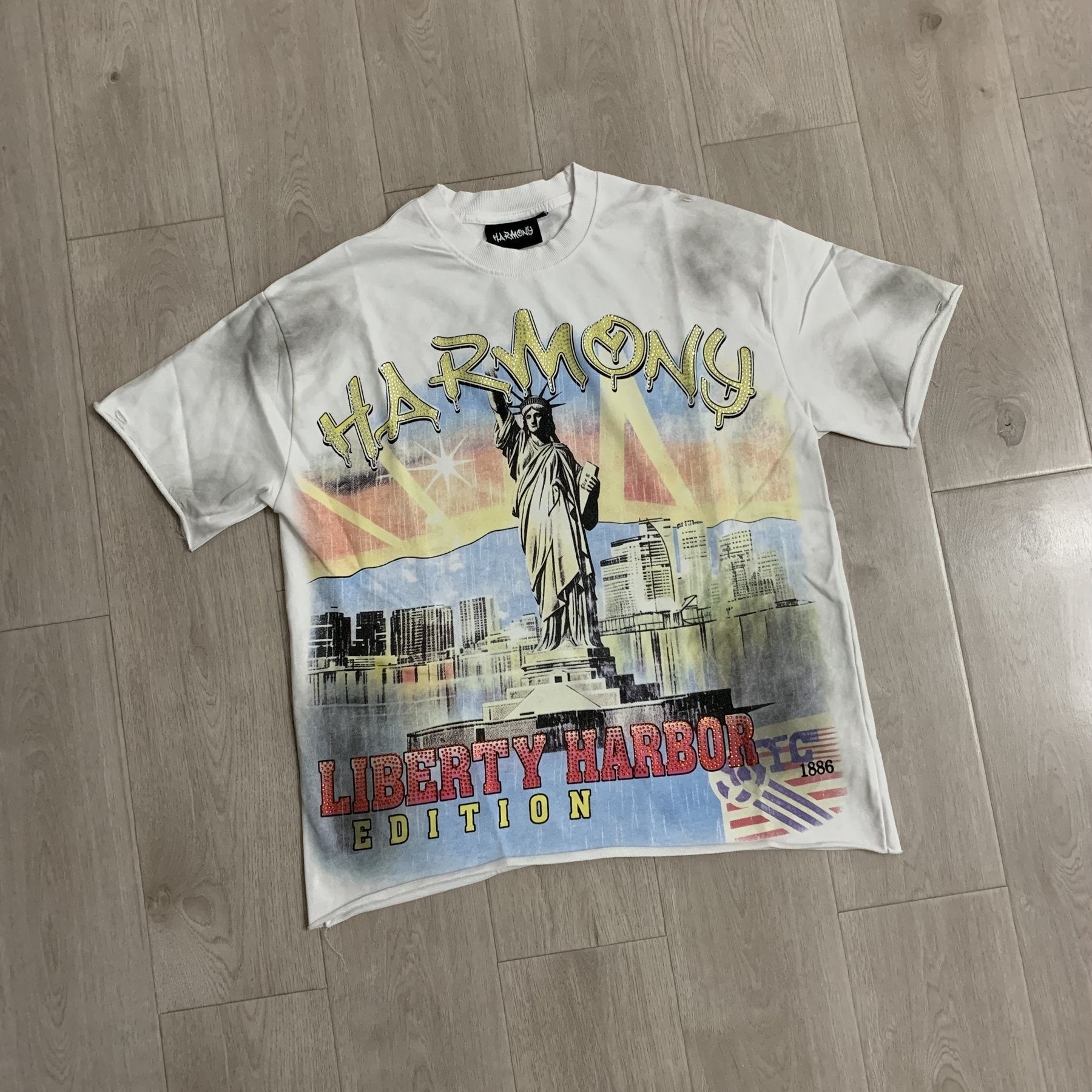 HARMONY Liberty Harbor Tour Graphic T-Shirt — front