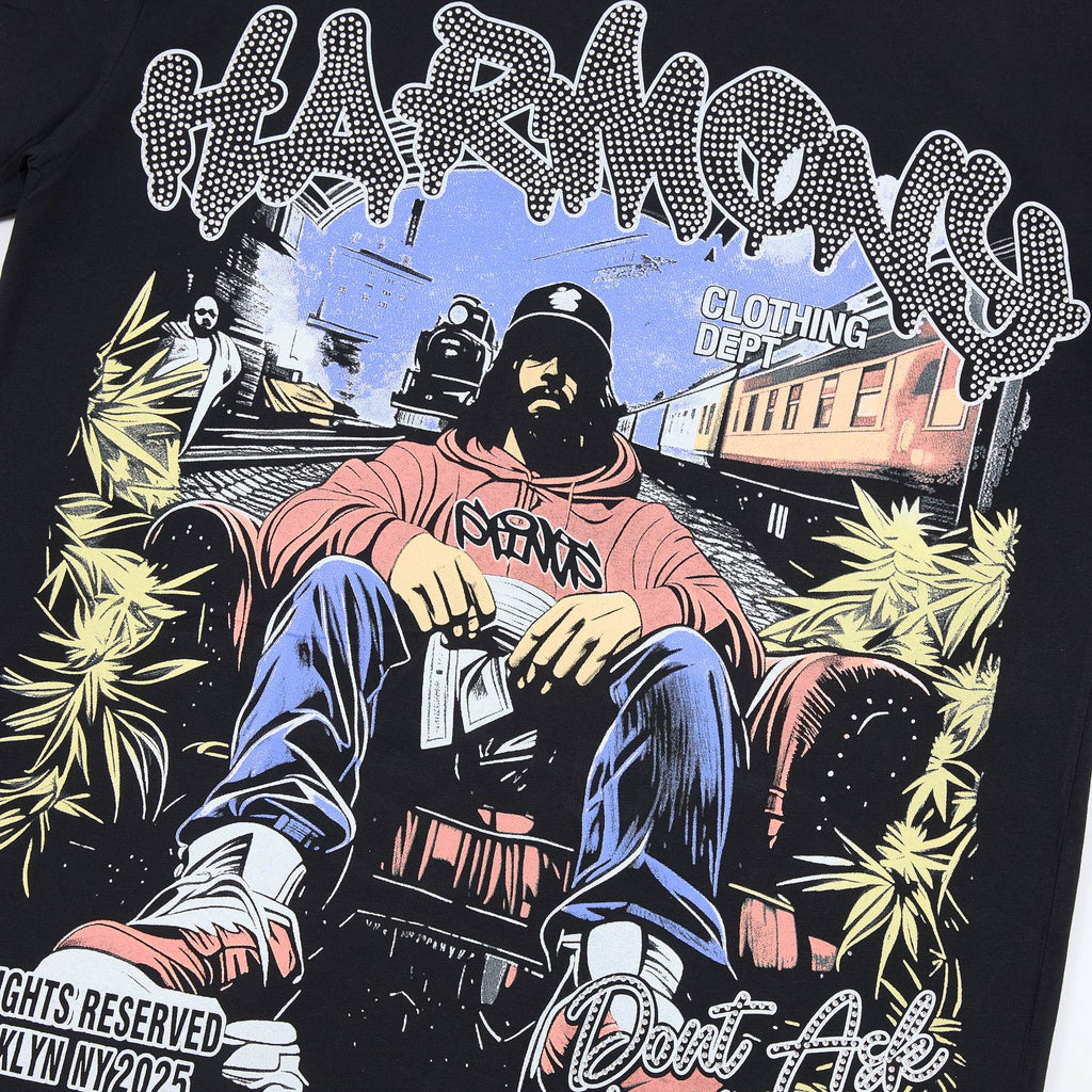 HARMONY Illustrated Graphic Short-Sleeve T-Shirt — detail