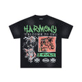 HARMONY Black Front and Back Graphic T-Shirt — hero