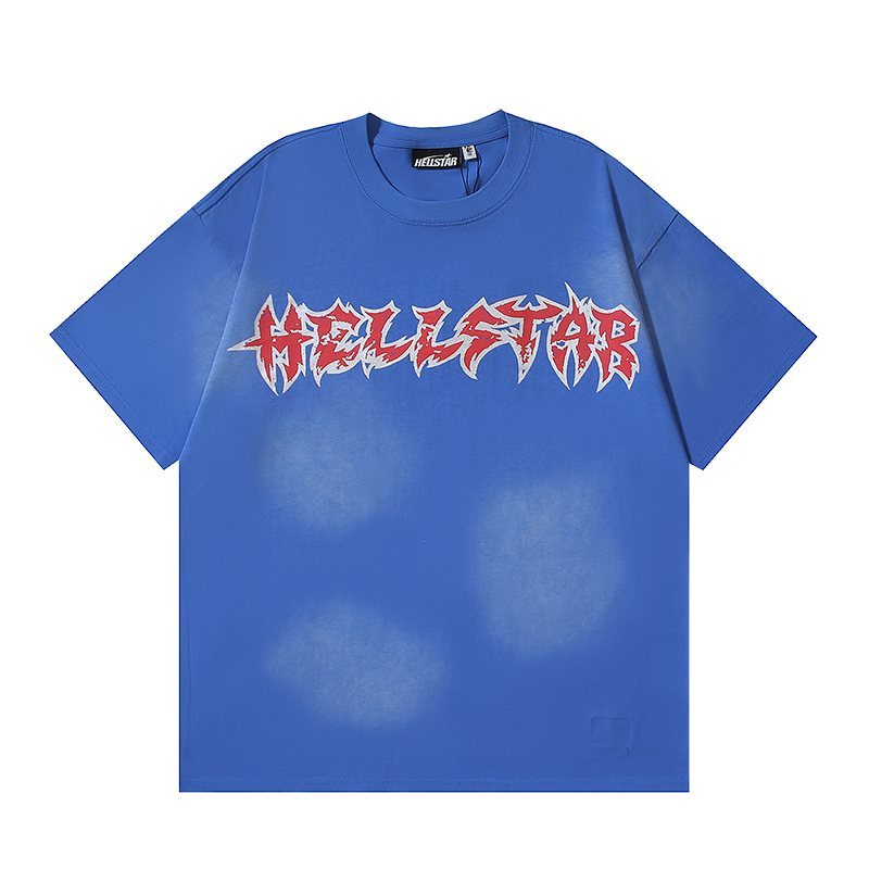 Hellstar Washed Blue Graphic T-Shirt — hero