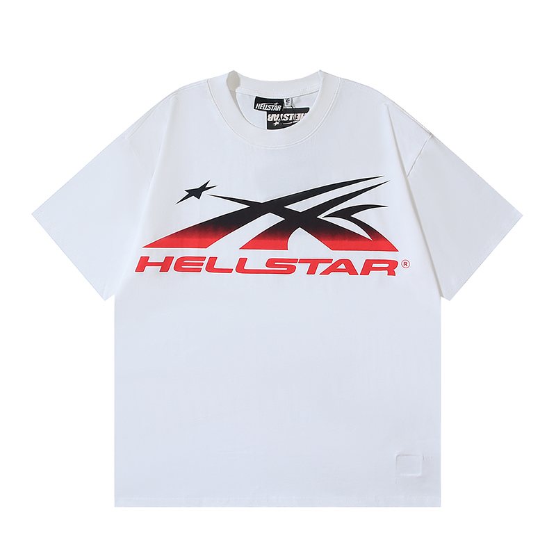 Hellstar Black and Red Graphic T-Shirt — front