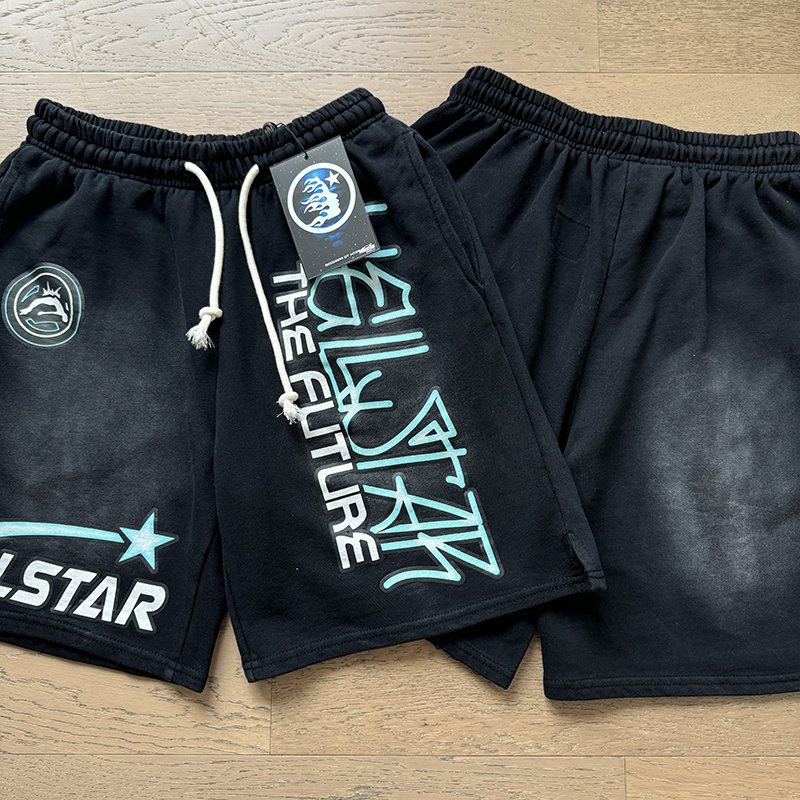 Hellstar The Future Graphic Shorts - Washed Black — context
