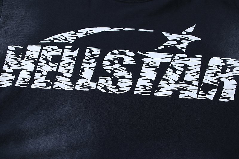 Hellstar Washed Black Face Graphic T-Shirt — detail