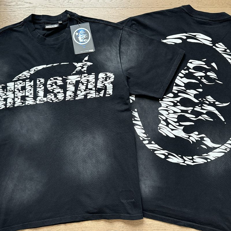 Hellstar Washed Black Face Graphic T-Shirt — context