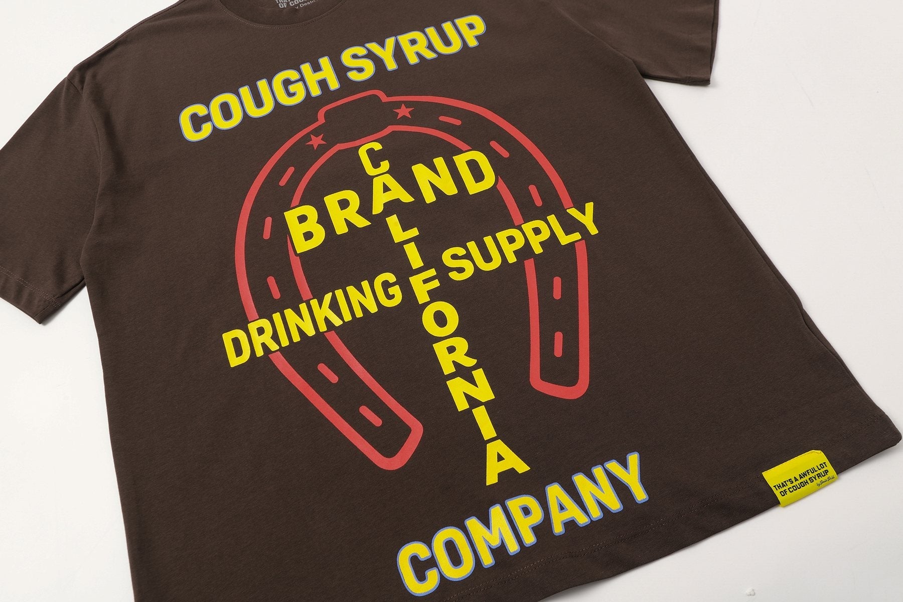 THAT'S A AWFUL LOT OF COUGH SYRUP Bull Lightning Graphic T-Shirt — detail