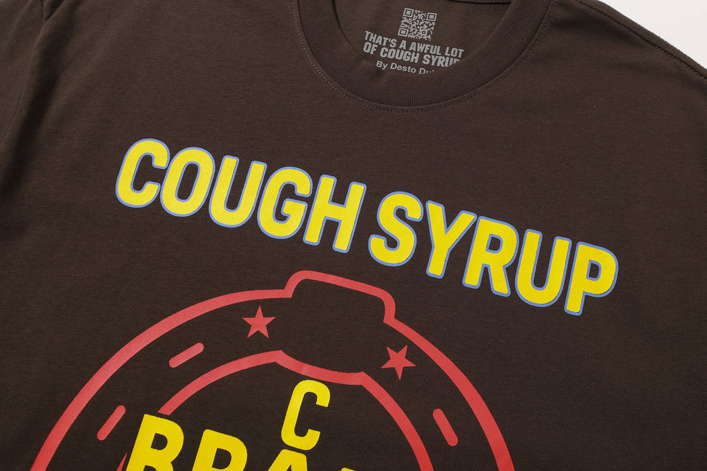THAT'S A AWFUL LOT OF COUGH SYRUP Bull Lightning Graphic T-Shirt — detail
