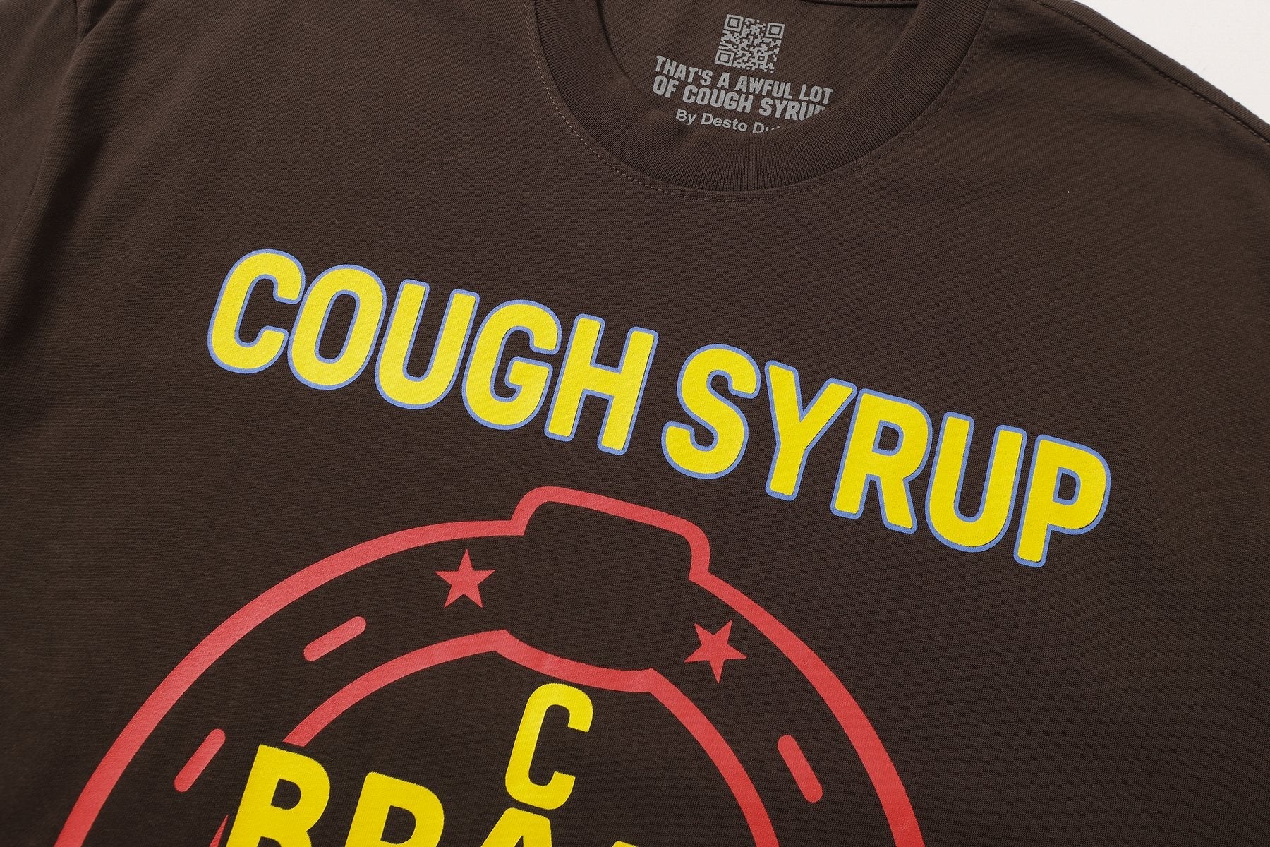 THAT'S A AWFUL LOT OF COUGH SYRUP Bull Lightning Graphic T-Shirt — detail