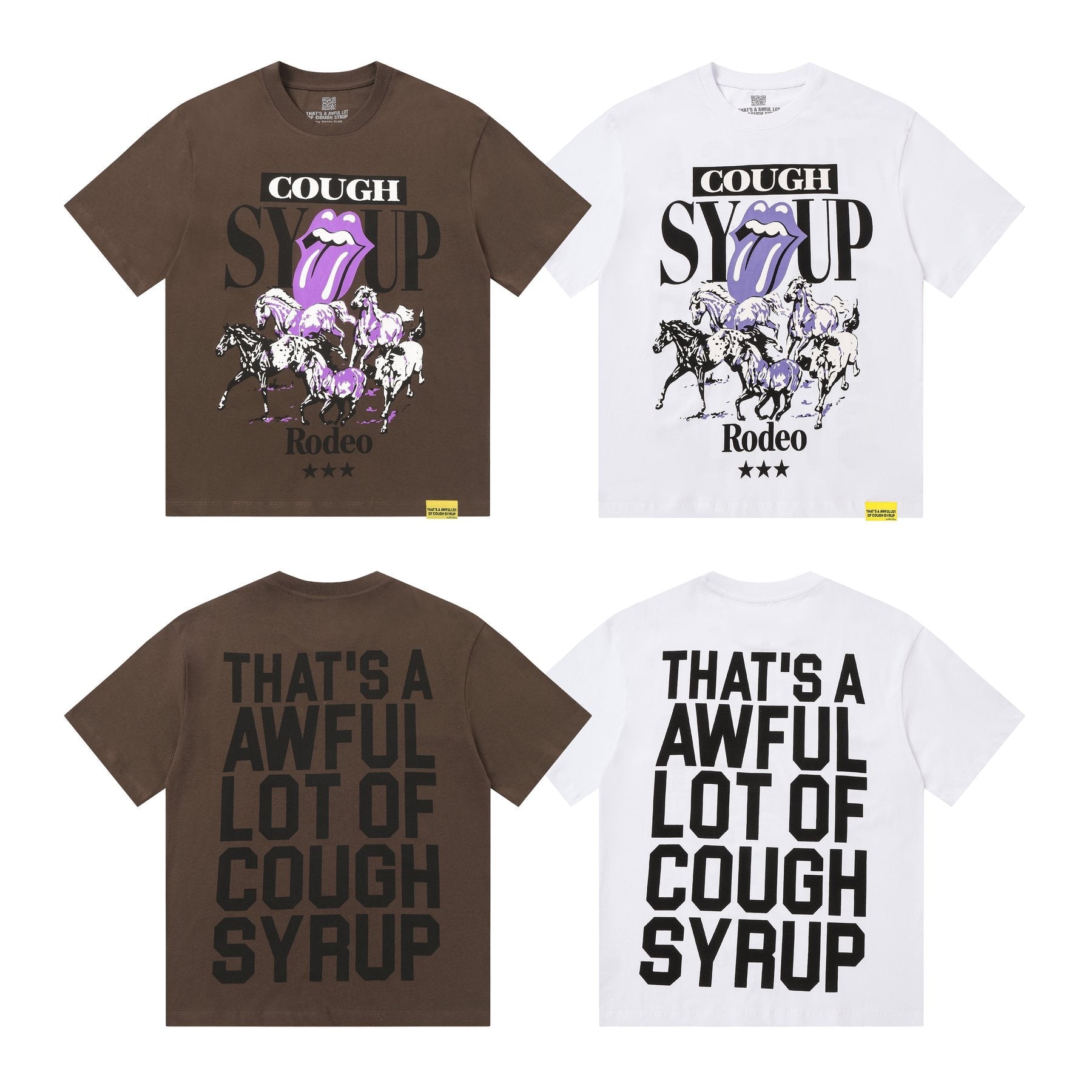 THAT'S A AWFUL LOT OF COUGH SYRUP Front & Back Graphic T-Shirt — comparison