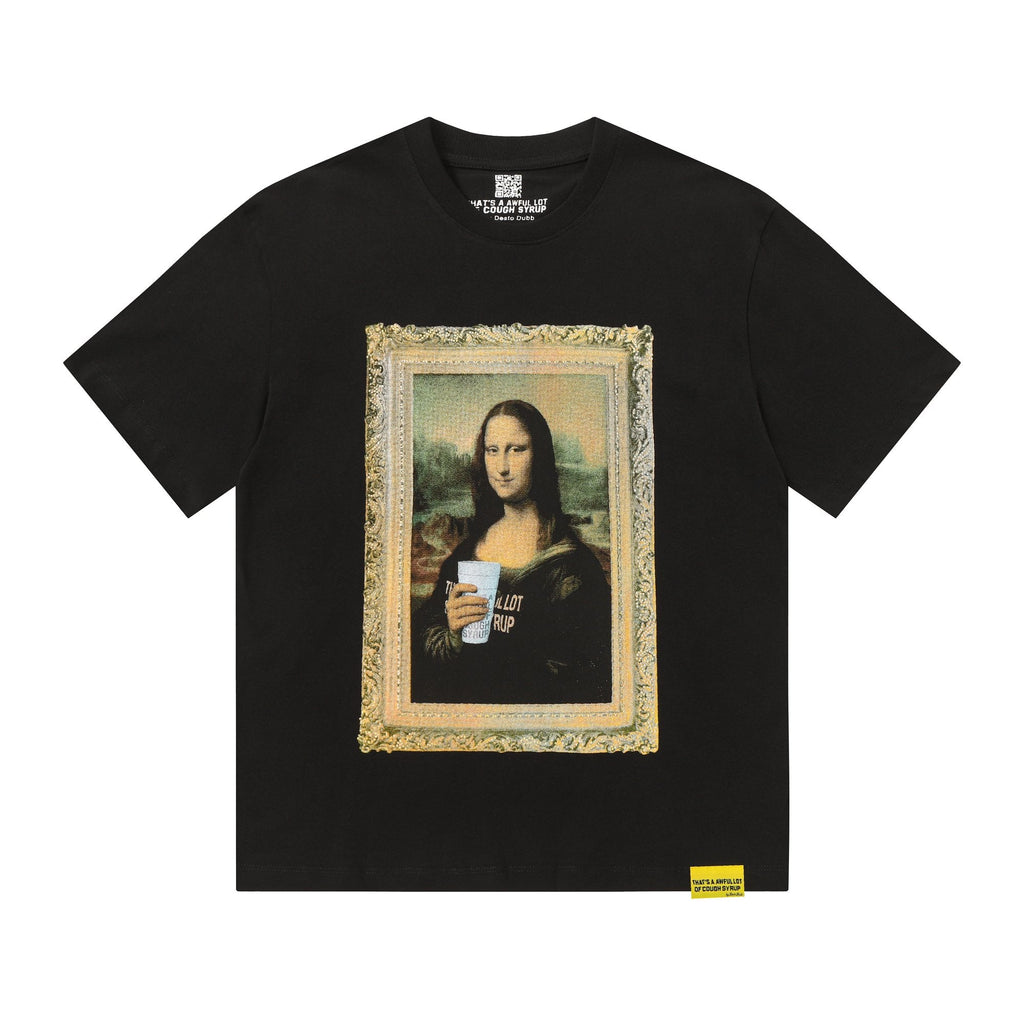 THAT'S A AWFUL LOT OF COUGH SYRUP Mona Lisa Graphic Short-Sleeve T-Shirt — hero
