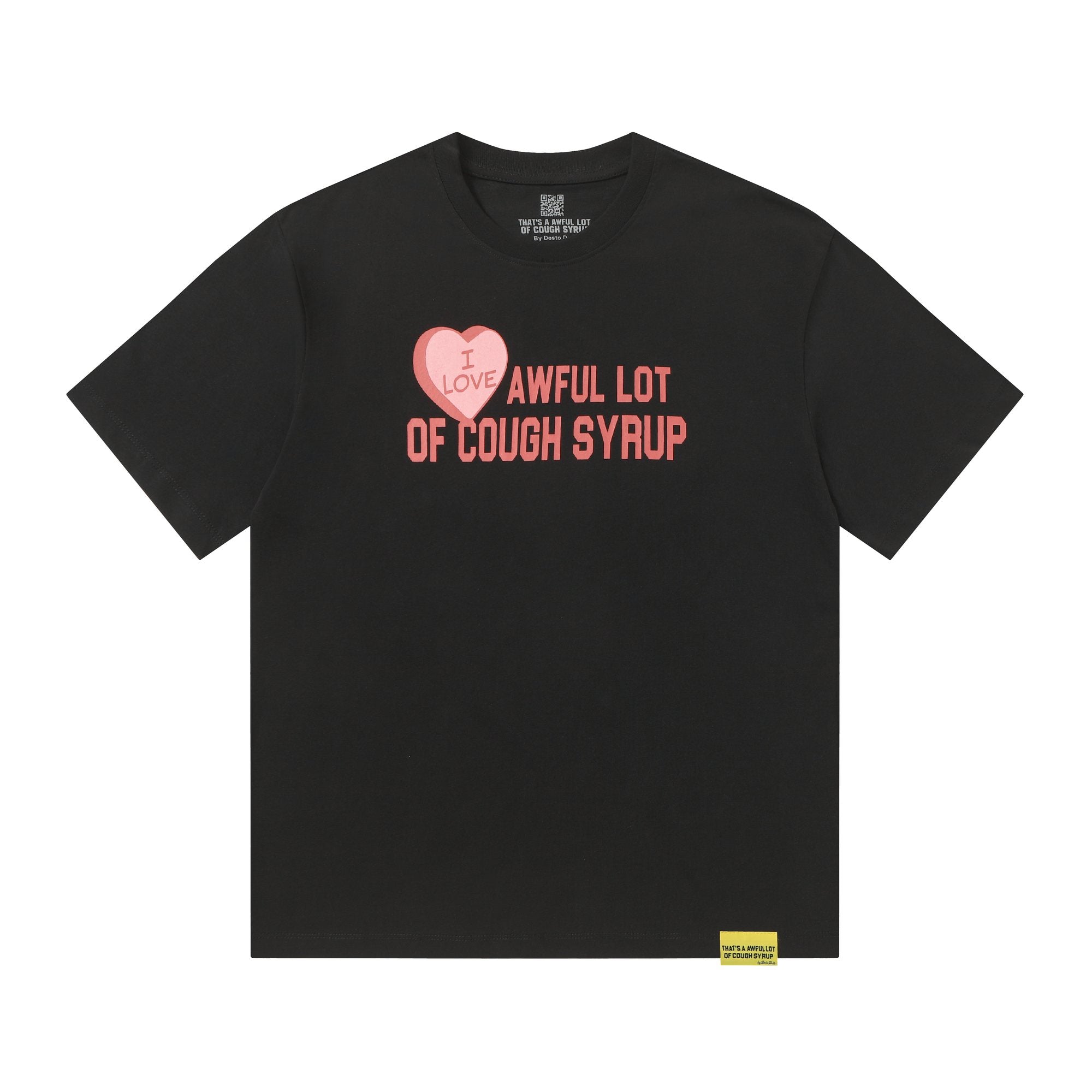 THAT'S A AWFUL LOT OF COUGH SYRUP Cupid Heart Graphic T-Shirt — hero