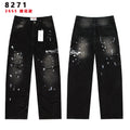 Valley Dreams Distressed Paint-Splatter Jeans — hero