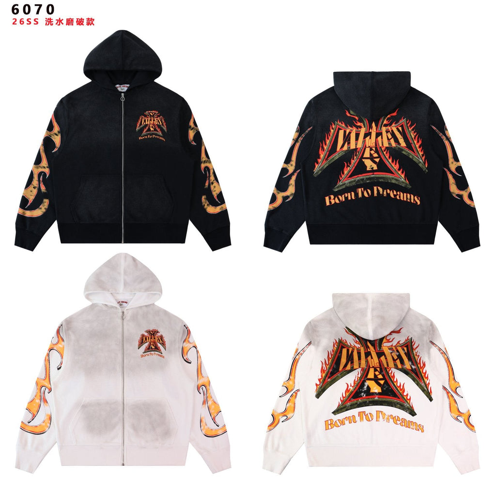 Valley Dreams Death or Glory Flame Zip Hoodie — comparison