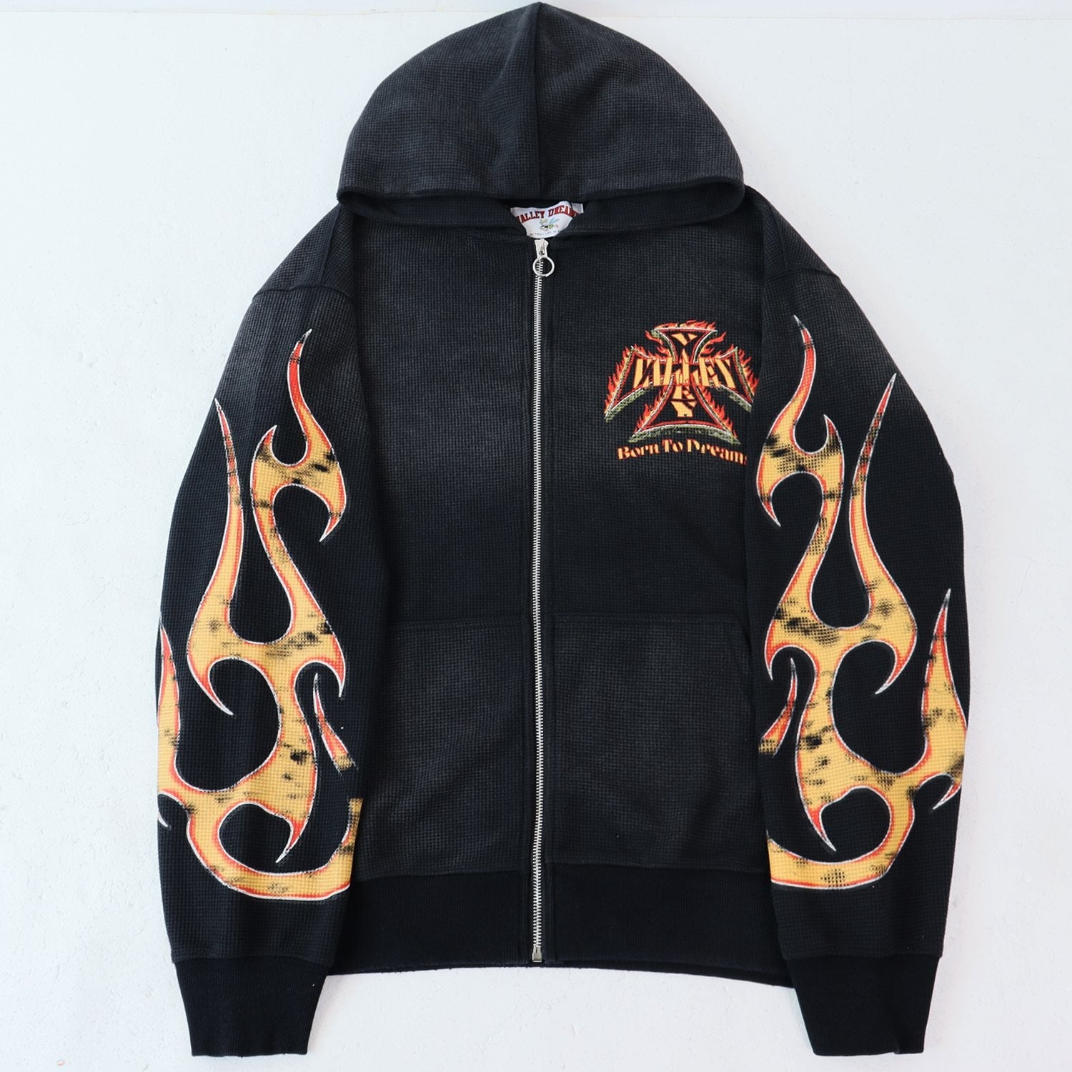 Valley Dreams Death or Glory Flame Zip Hoodie — hero