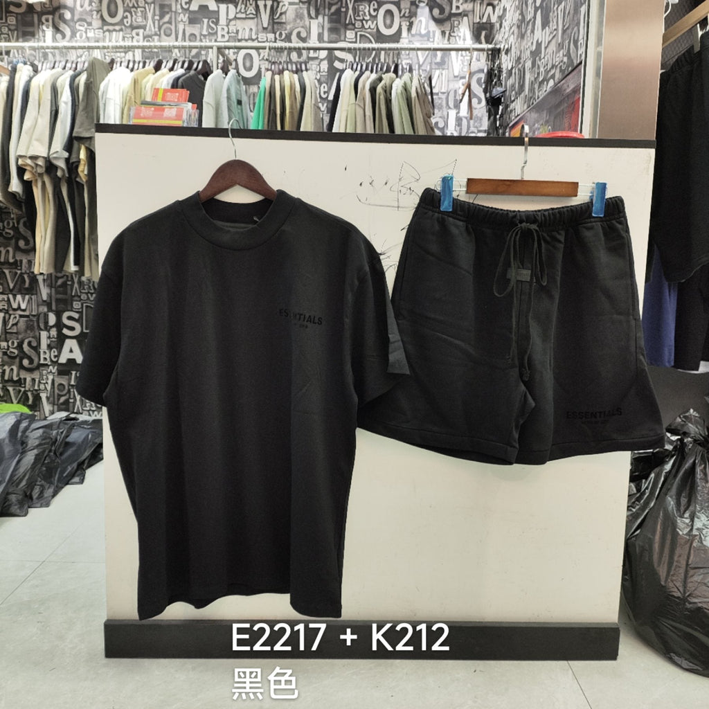 ESSENTIALS Fear of God Graphic T-Shirt & Shorts Set — back