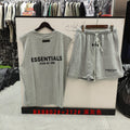 ESSENTIALS Sleeveless Top & Drawstring Shorts Set — hero