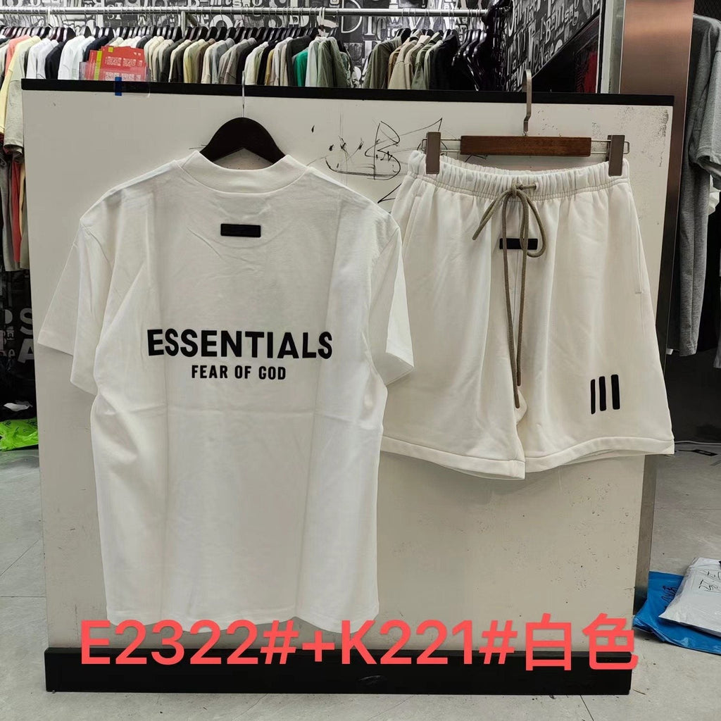 ESSENTIALS Front Wordmark T-Shirt & Shorts Set — back