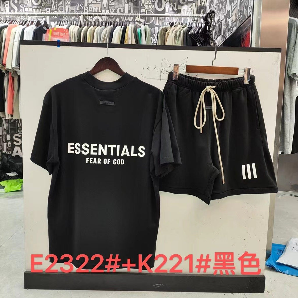 ESSENTIALS Front Wordmark T-Shirt & Shorts Set — back