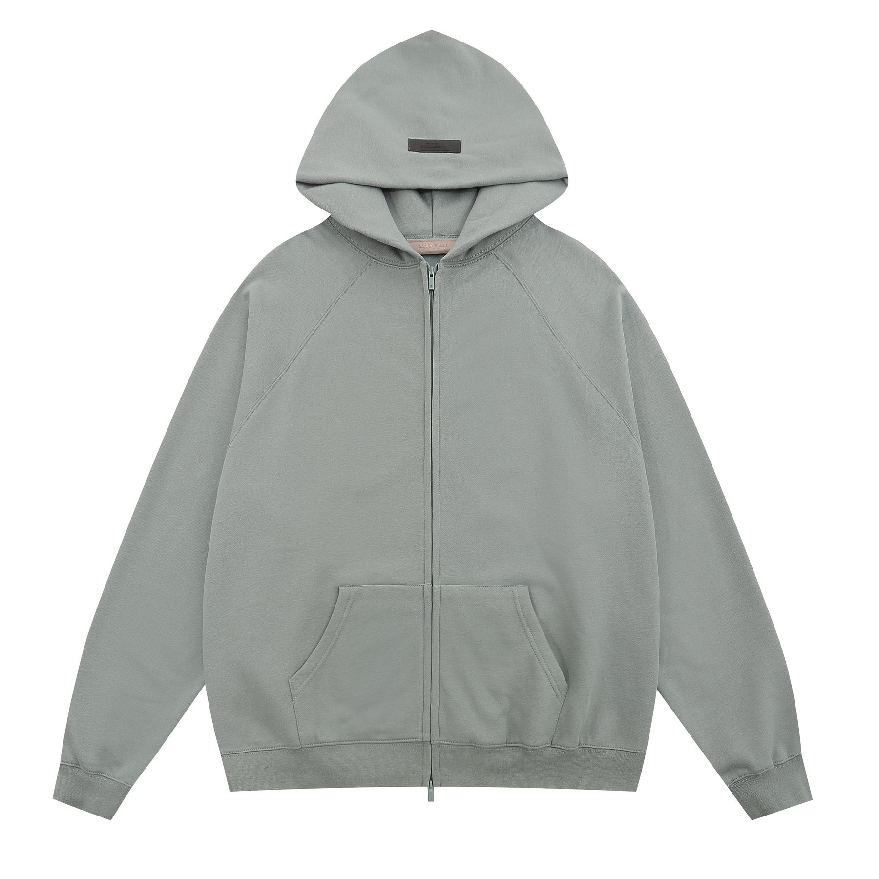 Essentials Fear of God Tonal Logo Full-Zip Hoodie — front