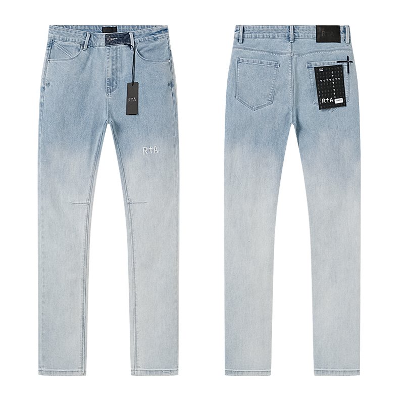R+A Light Blue Washed Denim Jeans — hero