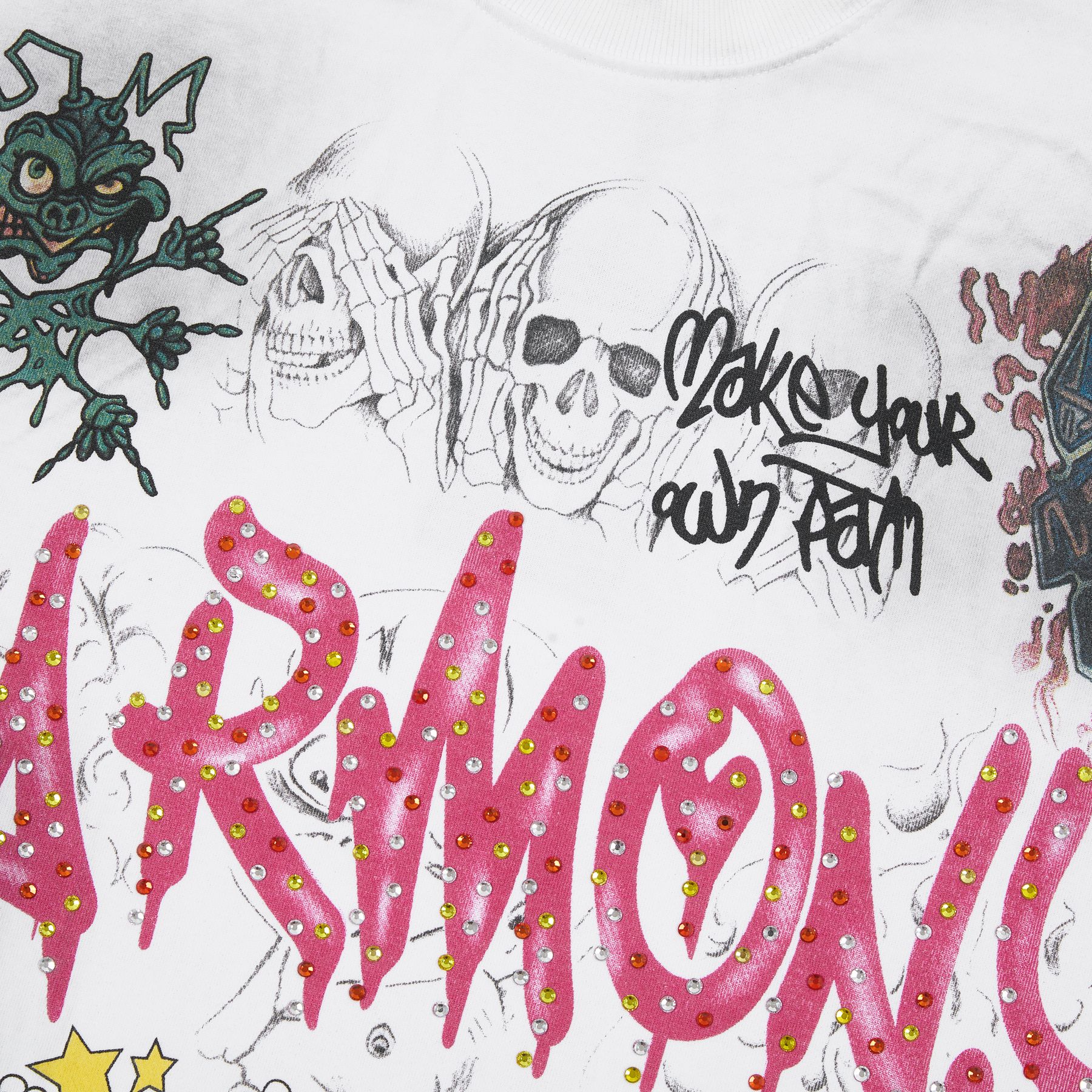 HARMONY Rhinestone-Style Graphic T-Shirt — detail