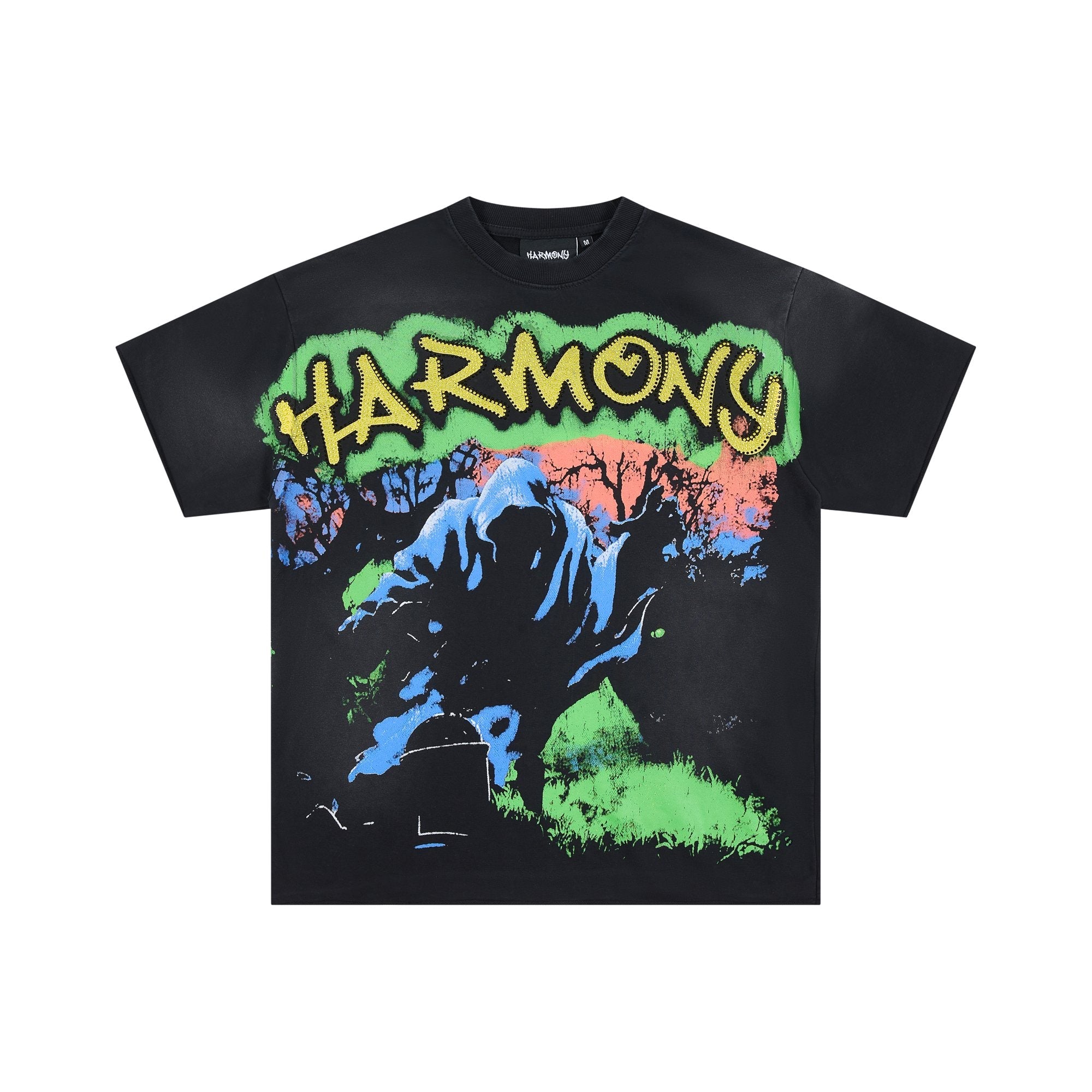 HARMONY Raw-Edge Graphic T-Shirt — hero