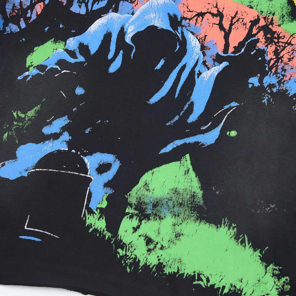 HARMONY Raw-Edge Graphic T-Shirt — detail