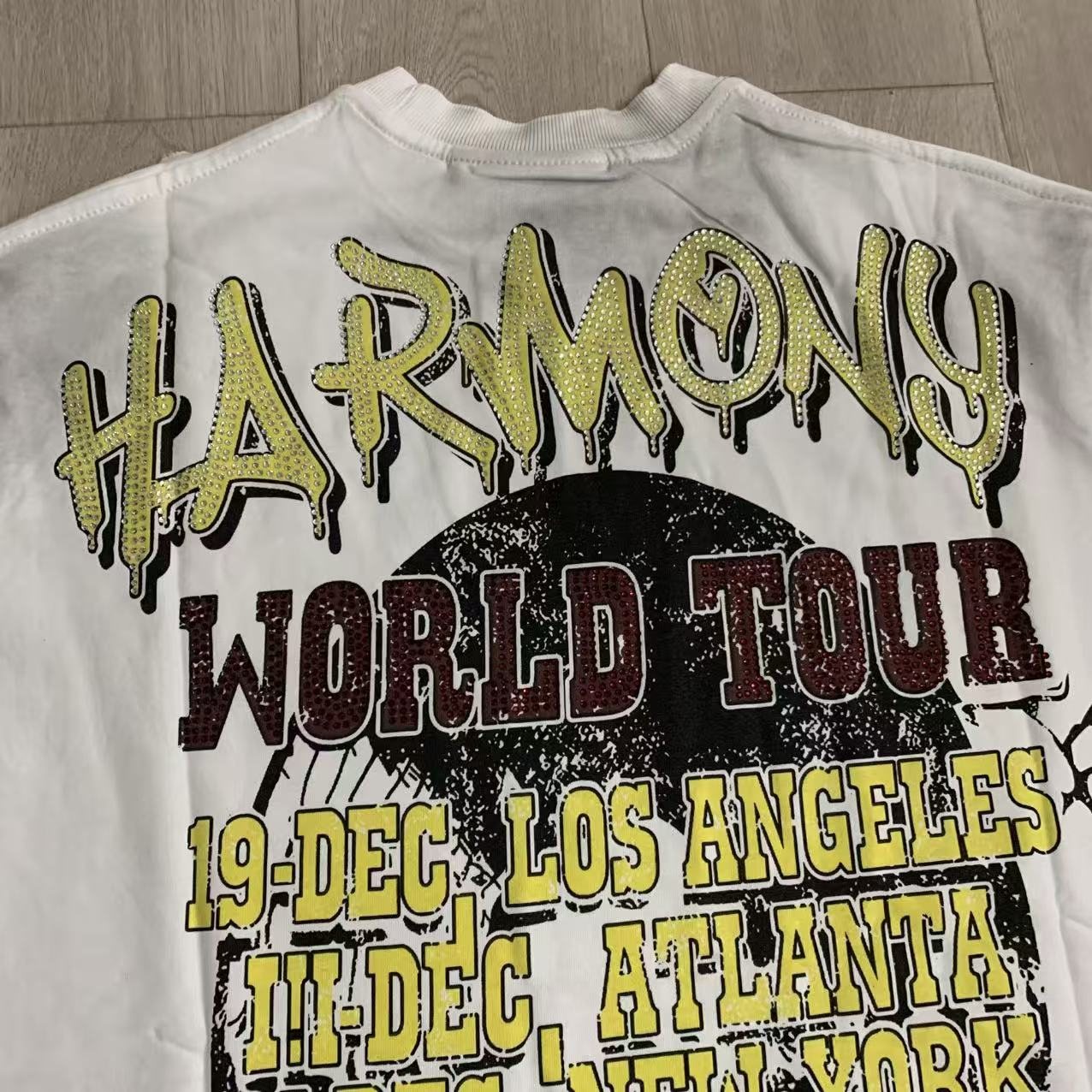 HARMONY Tour Graphic Raw-Edge T-Shirt — detail
