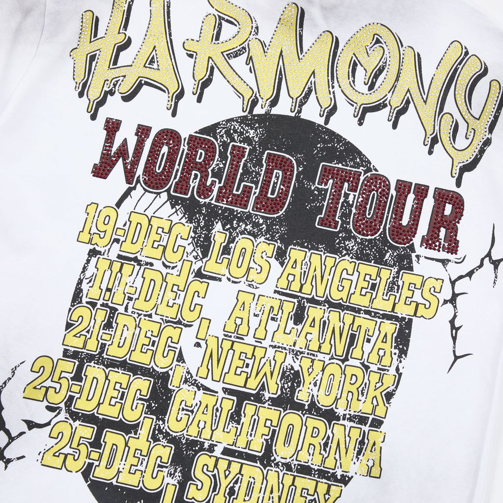 HARMONY Tour Graphic Raw-Edge T-Shirt — detail