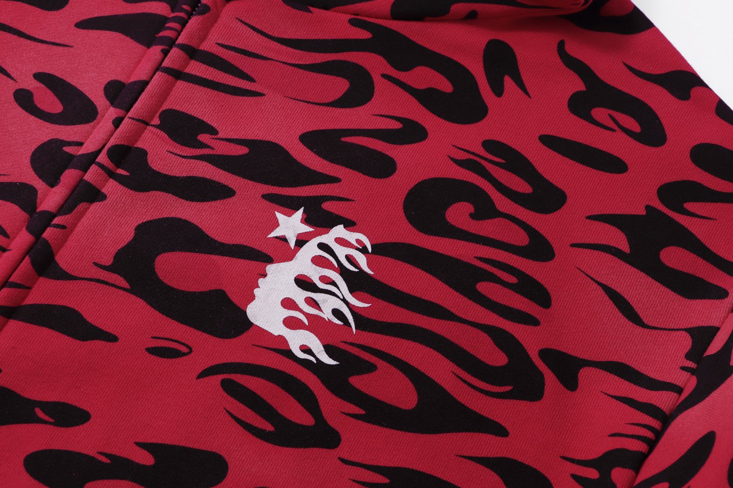 Hellstar Camo Graphic Zip Hoodie — detail