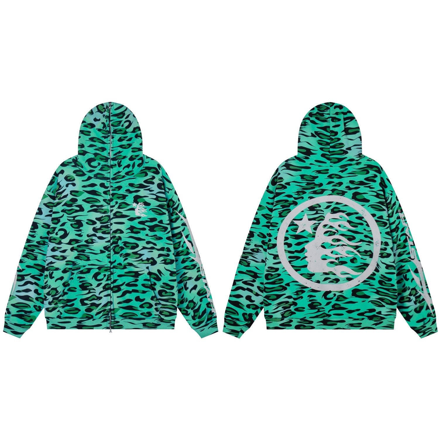 Hellstar Camo Graphic Zip Hoodie — comparison