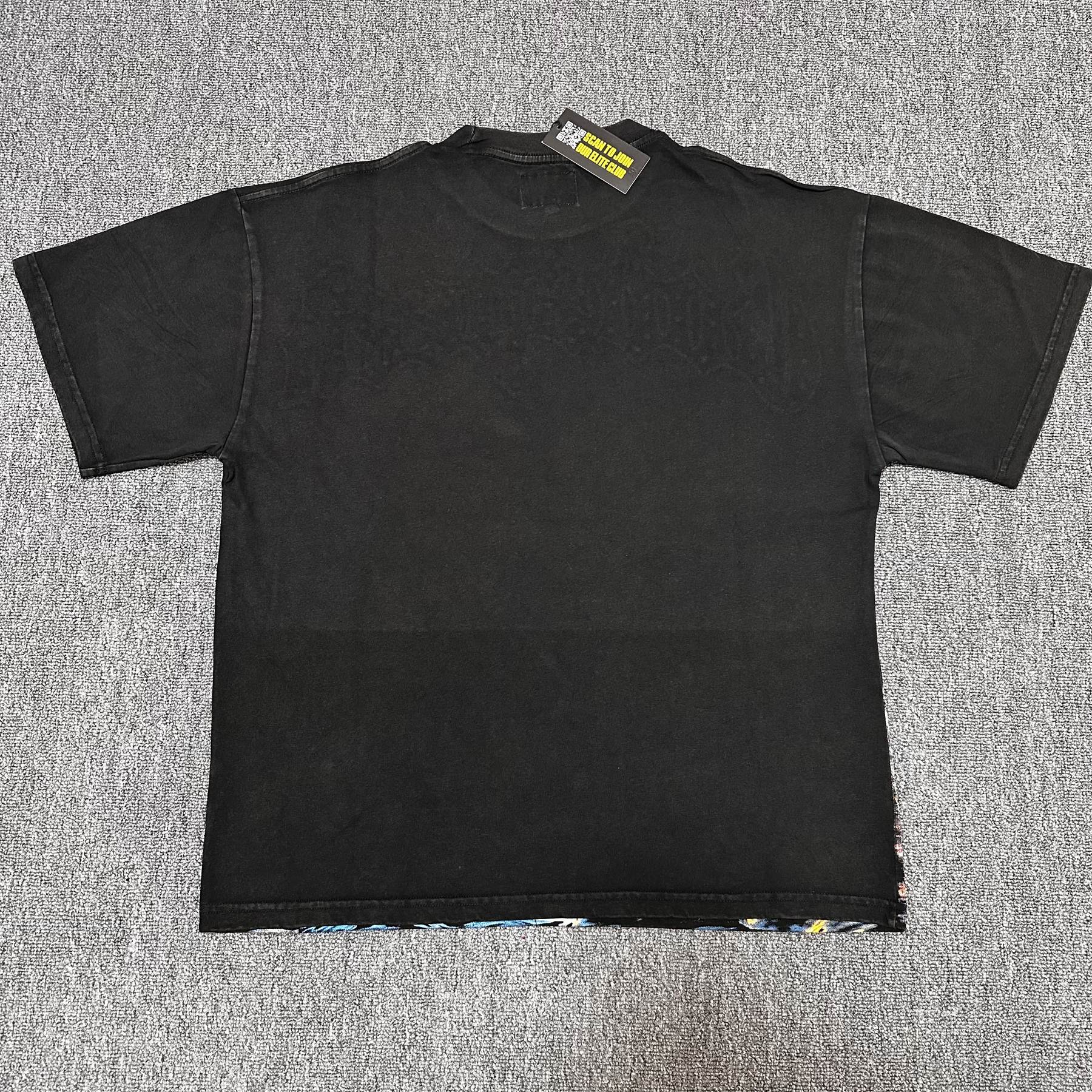 Godspeed Washed Black Gothic Graphic T-Shirt — back