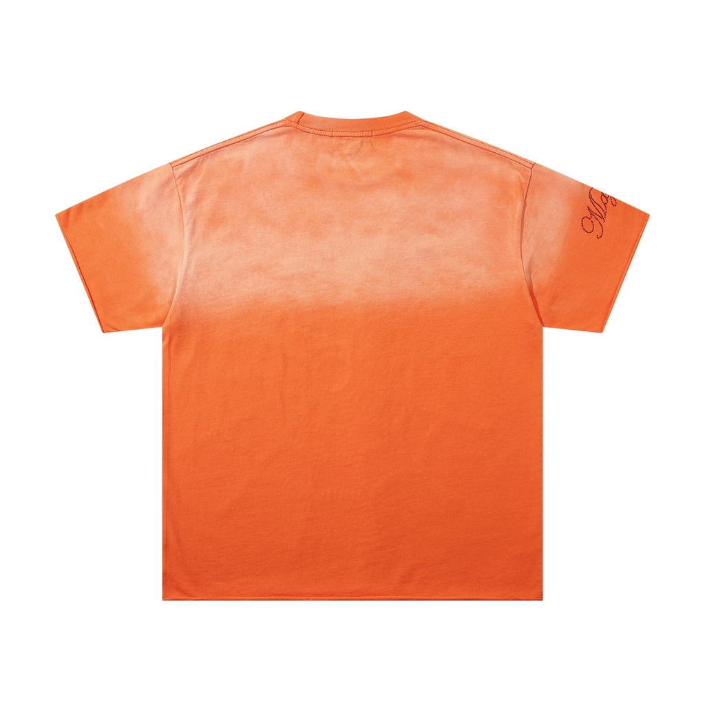 MAJESTIK Rhinestone Spiderweb Graphic T-Shirt — back