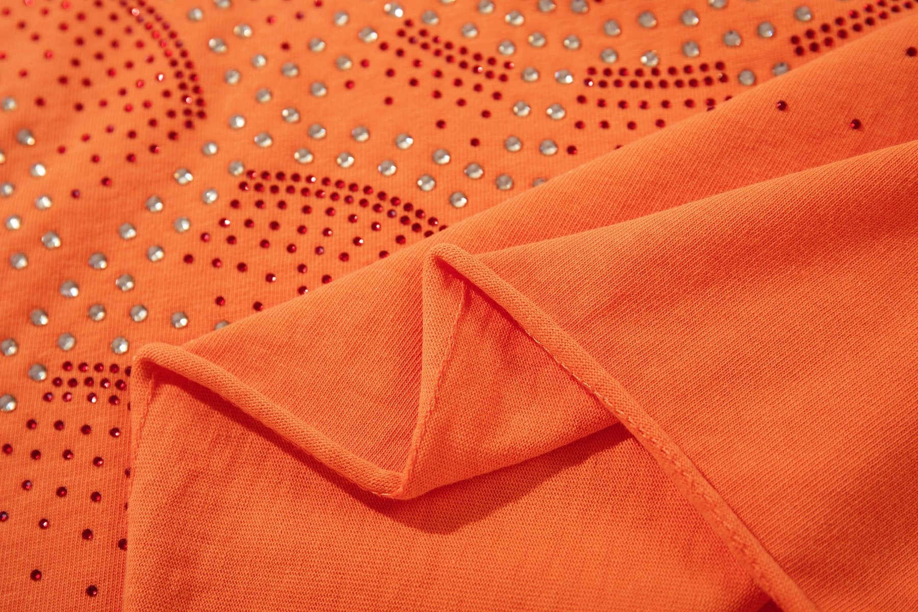 MAJESTIK Rhinestone Spiderweb Graphic T-Shirt — detail